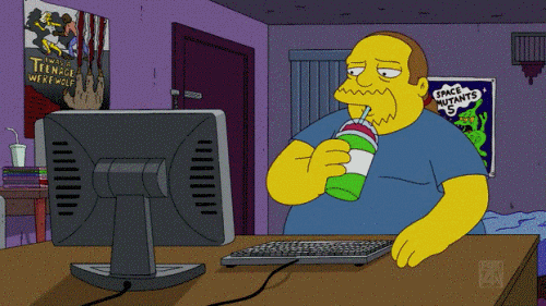 Simpsons - Comic Book Guy Computer.gif