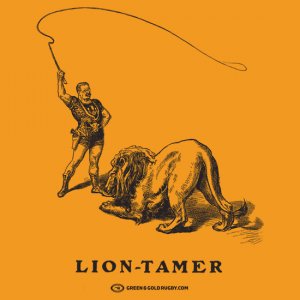 lion tamer square gold