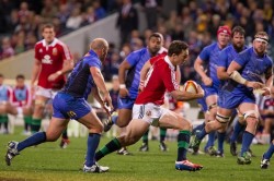 George North at full tilt 2  in Lions vs Force 2013