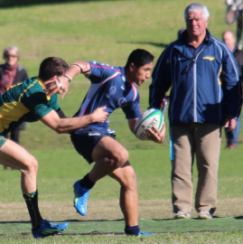 Manu Sutherland watches on