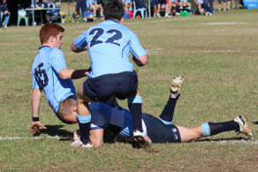 Joey Lussick pounces for try