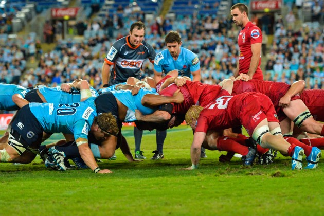 Tahs v Reds scrum