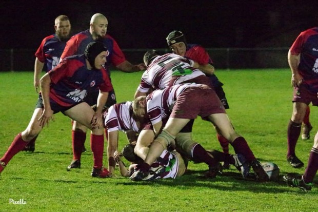 Birthday Boy Brett "Crusty" Kershaw gets cleaned out by Easts' Marc "Wiggy" Whitfield - Happy 50th Crusty! - Photo Credit: Lisa-Marie Ford