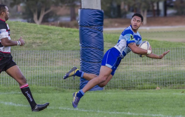 Parramatta wing Alex Samoa scores his second try_ photo by Debbie O'Connor