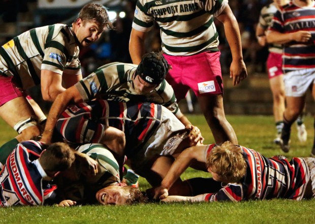 Warringah flanker Boyd Killingworth scores - Karen Watson Photography