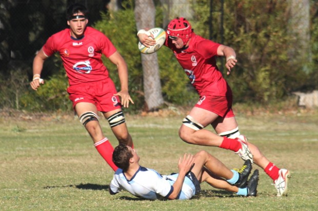 Reece Hewat - hurdling an obstacle