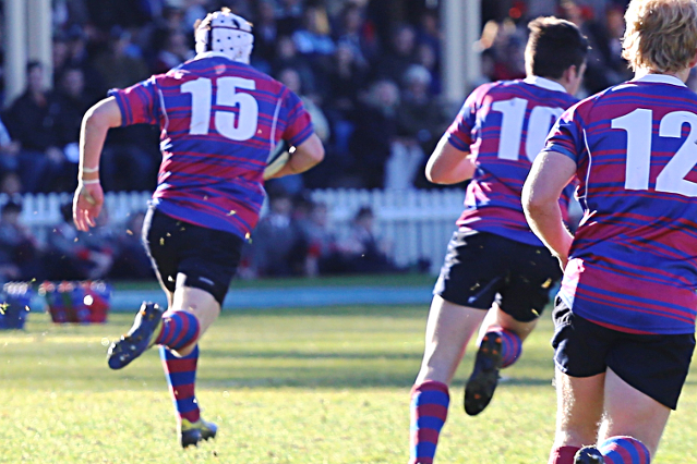 Fullback Tim Clements shows his back