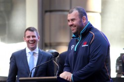 Two Mikes - Michael Cheika and NSW Premier Mike Baird 