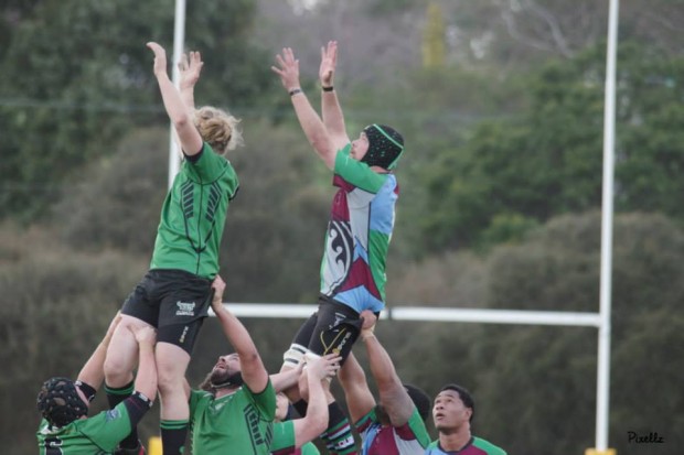 Harlequins Jeff Altman fly's in the lineout - photo credit Lisa Maree Ford