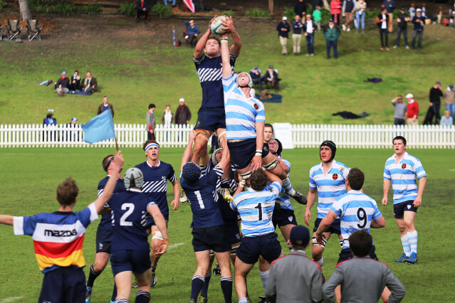 Kings vs Shore lineout