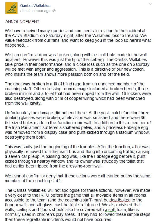 announcement