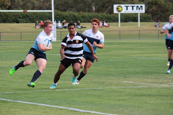 Henry Hutchison about to score