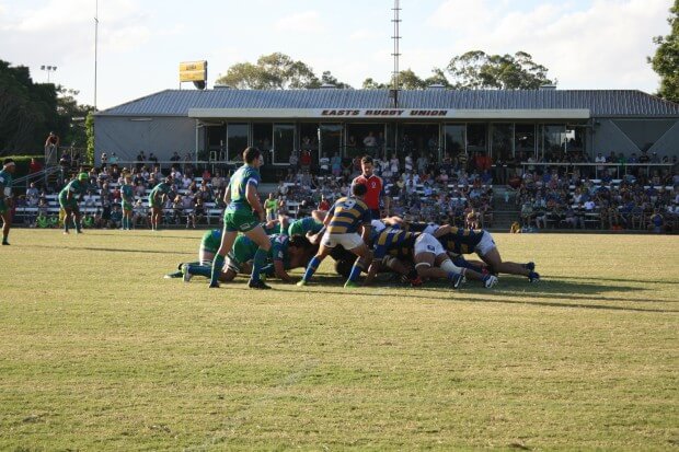 Scrum between Easts and GPS at Bottomley Park.