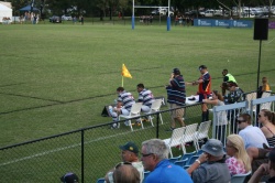 The story of Brothers first half. Beauchamp and Cliff Tupou watch on from the sin-bin.