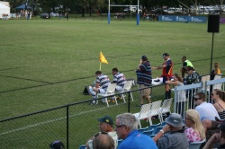 The story of Brothers first  half. Beauchamp and Cliff Tupou watch on from the sin-bin.