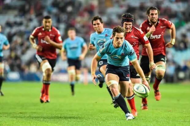 bernard foley scores try waratah vs crusaders