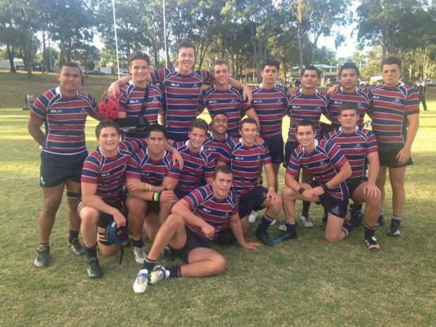 Australian Schoolboy halfback Jordan Lenac and centre Dylan Riley combined with Australian Barbarian flanker Angus Allen and flyhalf Tyler Campbell