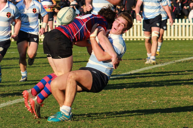 Tim Clements tackles Matt Orpen