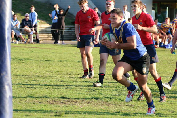 Zac Cardassilaris about to score for Waverley