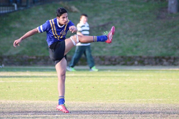 Dion Narayan licks the winning penalty goal