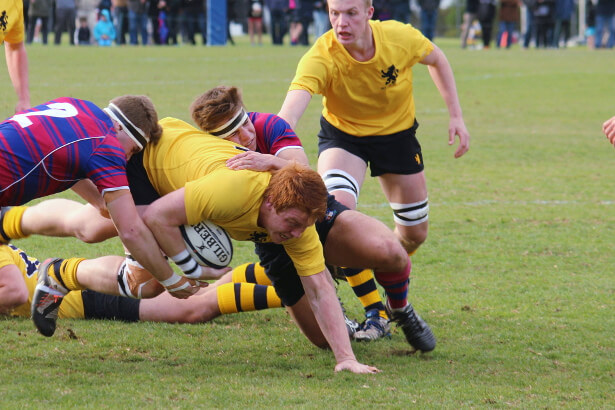 Max Girdler goes to ground