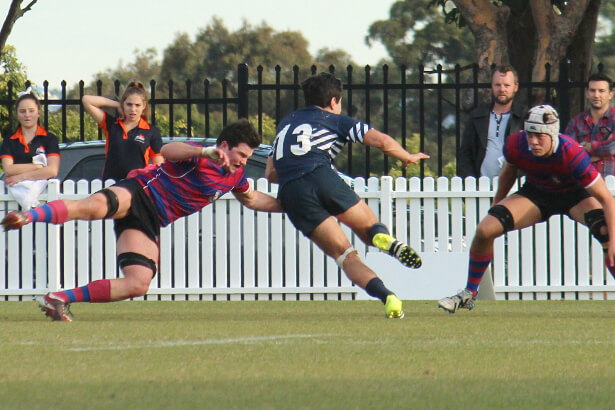 Nathan Corbett close to the line