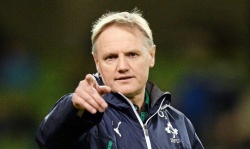 Joe Schmidt marshaling the troops 