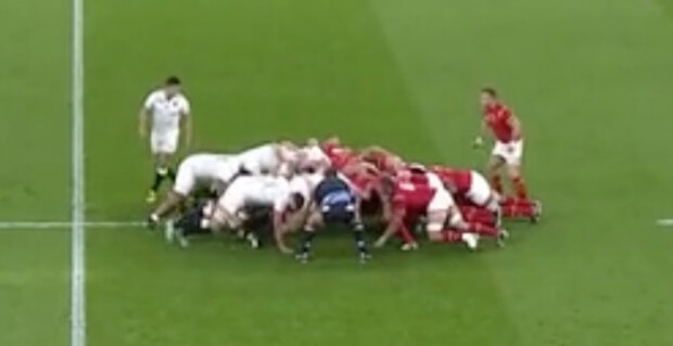 England vs Wales Scrum analysis first scrum