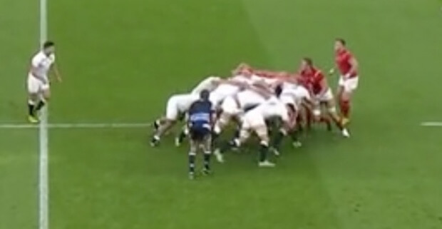 England vs Wales Scrum analysis first scrum