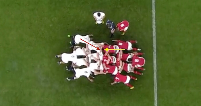 England vs Wales Scrum analysis third scrum