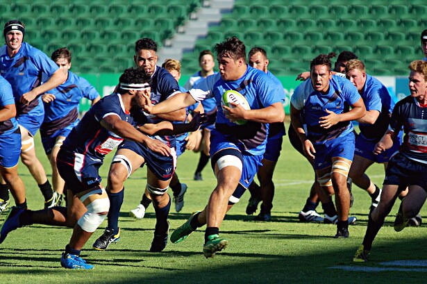 Victorian player attacking the hand of Blake Phillips with his face