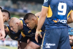 Brumbies vs Chiefs: Scott Sio readies to pack a scrum.