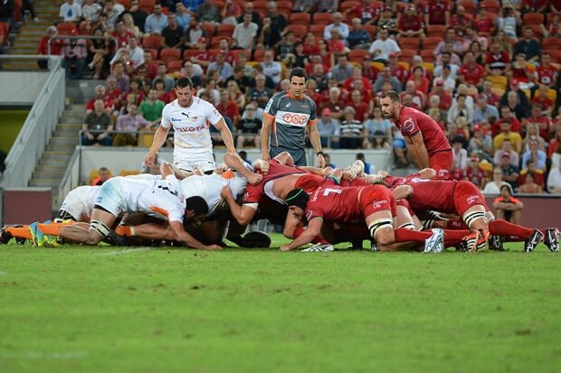 The Reds scrum dominated.