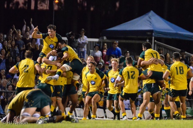 Australia celebrate their nail-biting win