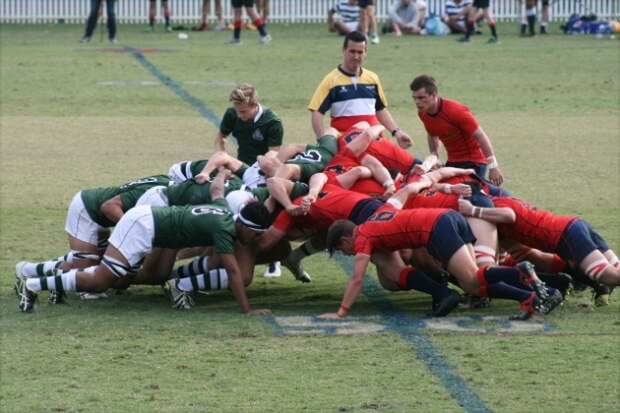 Scrum time   -   Photo credit Rod Skellet 