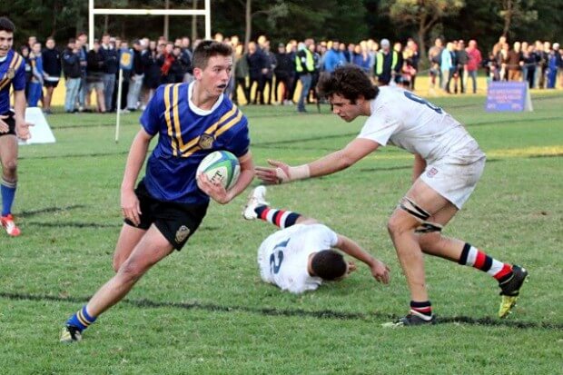 Waverley's Zac Carr going over for his third try