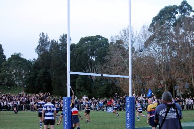 Winning kick by Lachlan Day flies over the crossbar