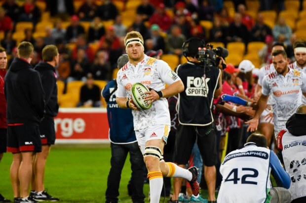 Sam Cane leads out the Chiefs