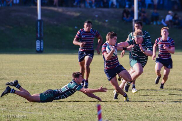 TSS winger Koen Dovey makes a break