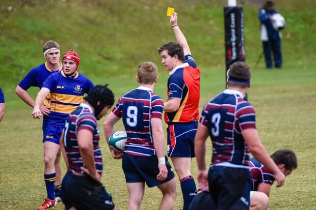 A Toowoomba player is yellow carded