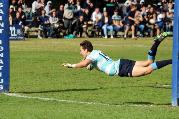 Luke Rixon scores his first try