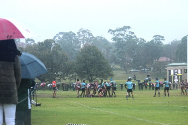 Umbrella defence time at Riverview