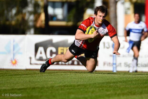 James Dargaville scores for the UC Vikings. 