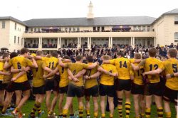 Scots greet their schoolmates after clinching Championship in Round 9