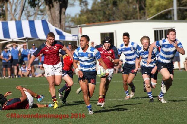 Augustus Rangihuna runs NC v BSHS