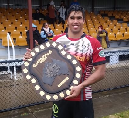 Jarrad Butler with the Horan Little Shield