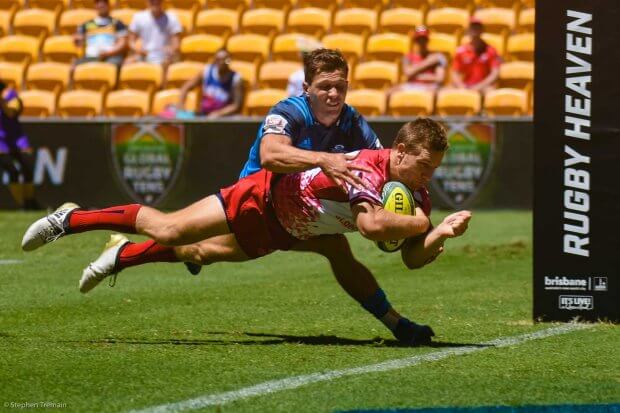 James Tuttle scores, Reds v Blues