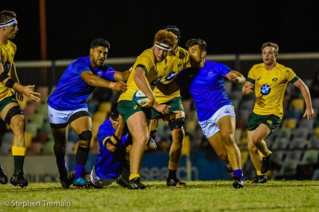 Ryan McCauley runs on to a Harry Johnson-Holmes offload