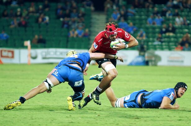 Warren Whitely tackled by Lewis Carmichael