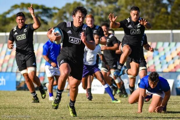 Thomas Umaga-Jensen powered through for a try